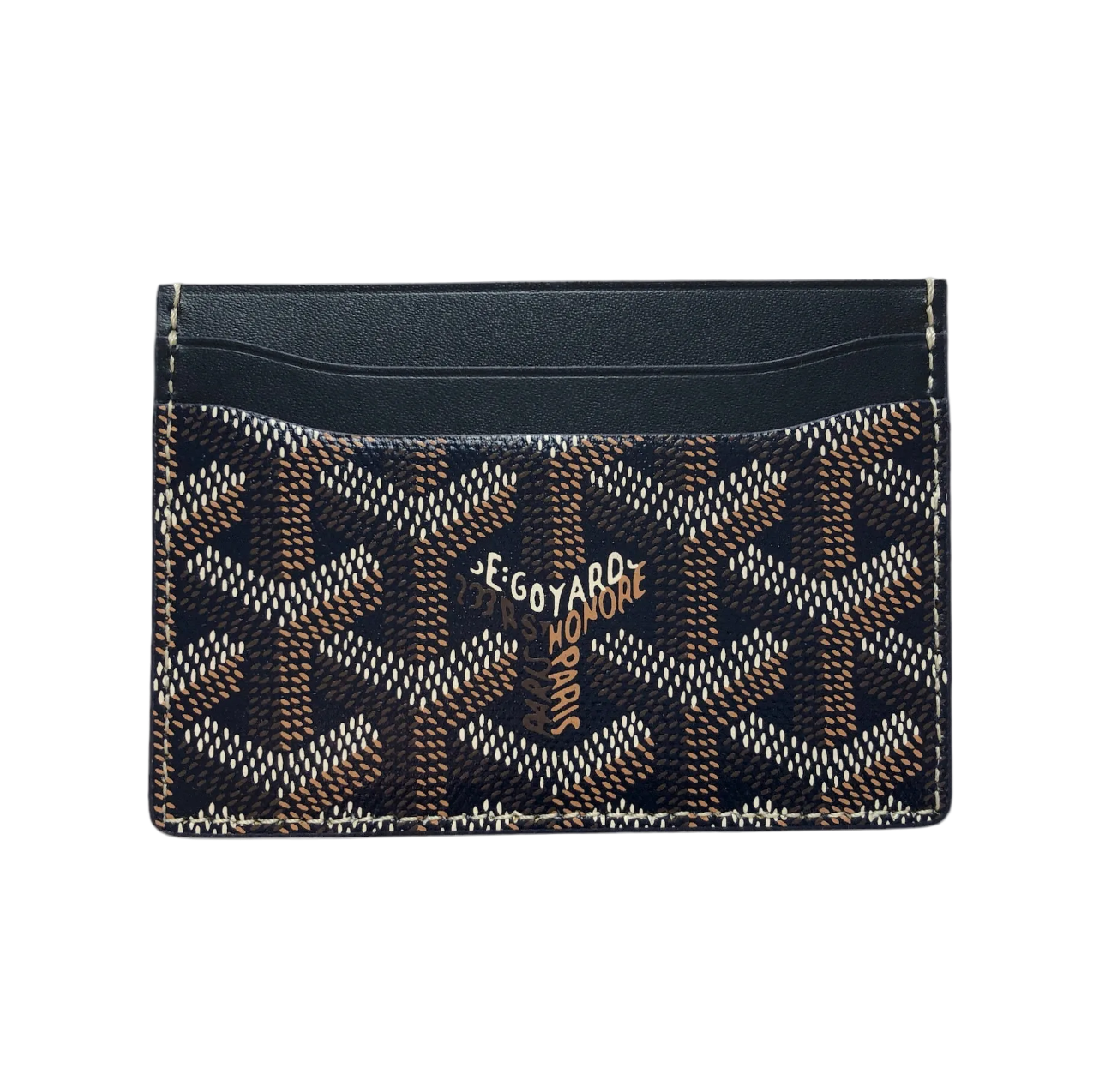 Goyard card holder black