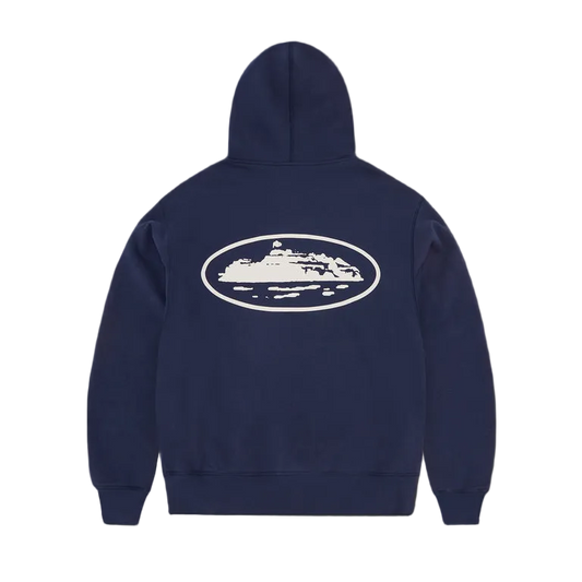 Corteiz Zip-up Hoodie Navy Blue