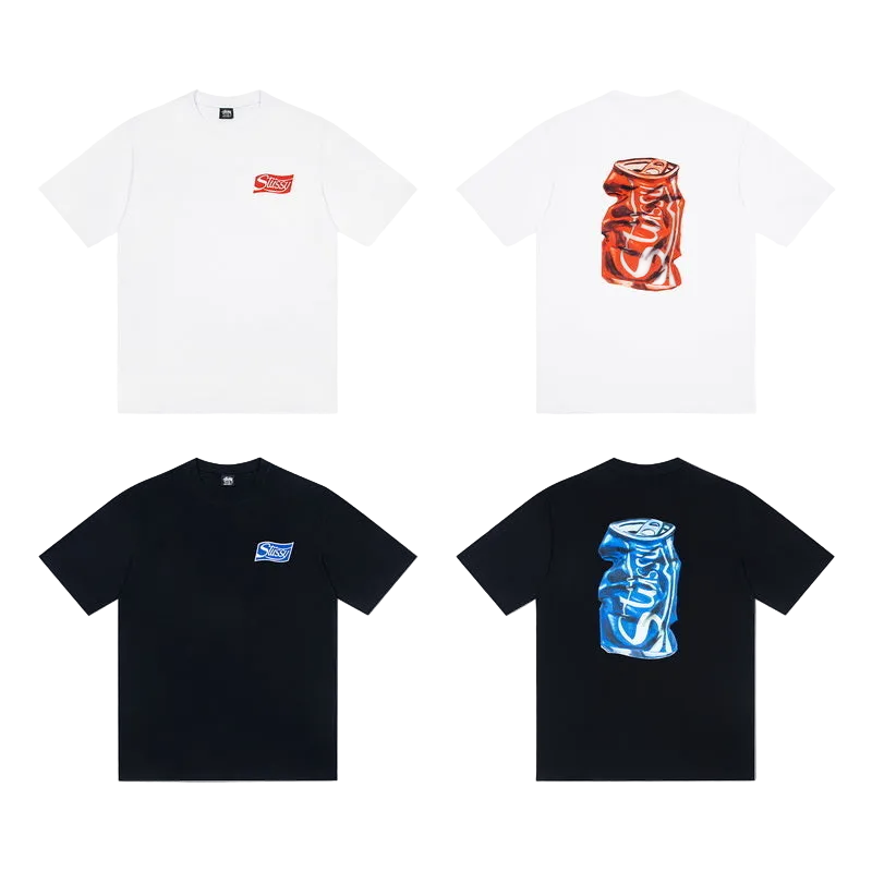 Stüssy limonaadipurgiga T-särk mustvalge