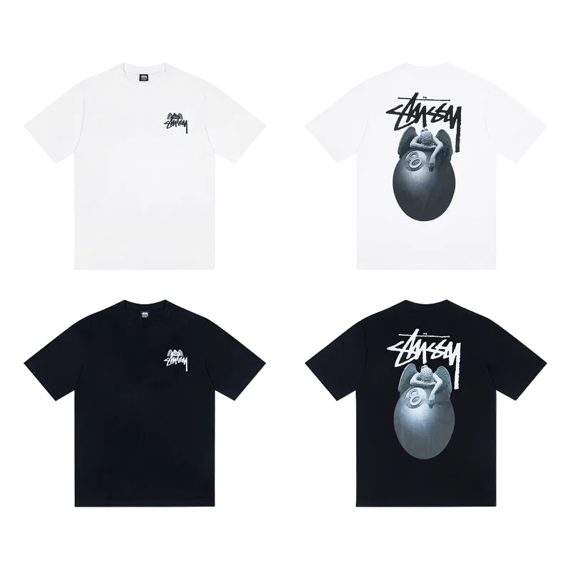 Stüssy ingliga T-särk mustvalge