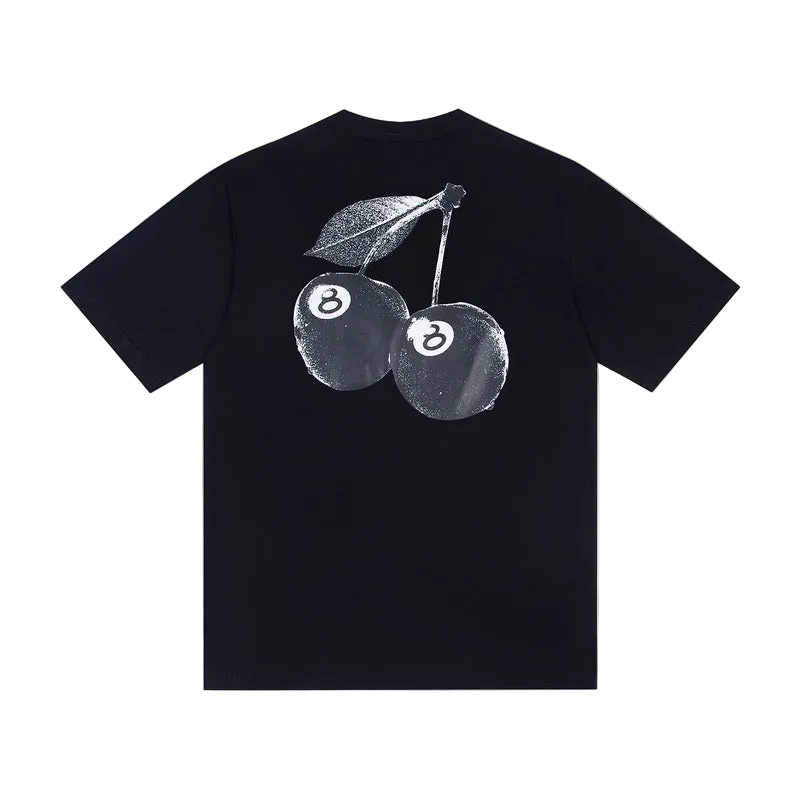 Stüssy kirsikirjaga T-särk must