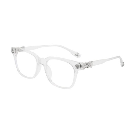 Chrome hearts blue light blocking glasses clear silver
