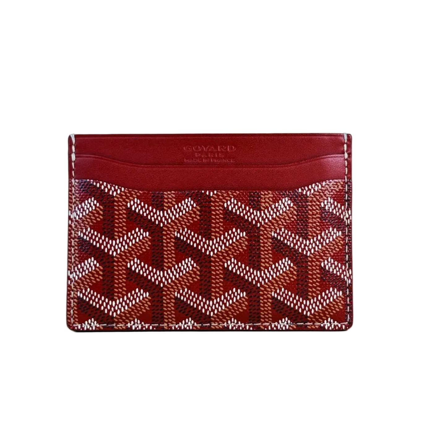Goyard card holder red