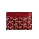 Goyard card holder red