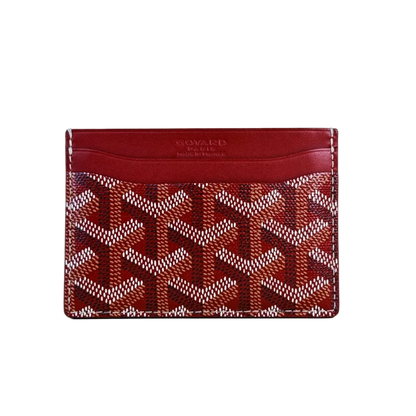 Goyard card holder red