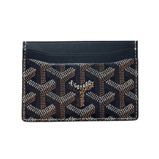 Goyard card holder black