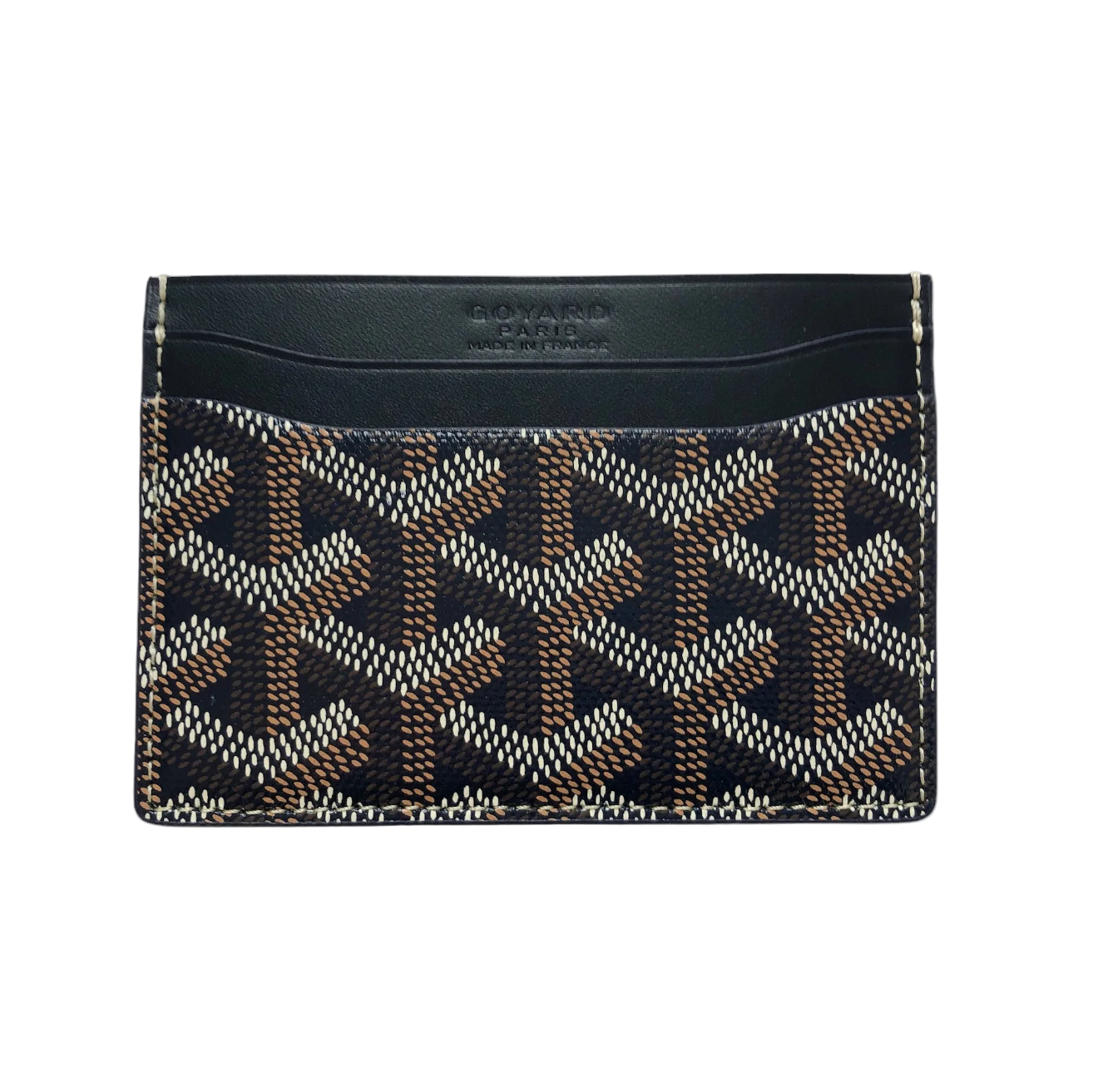 Goyard card holder black