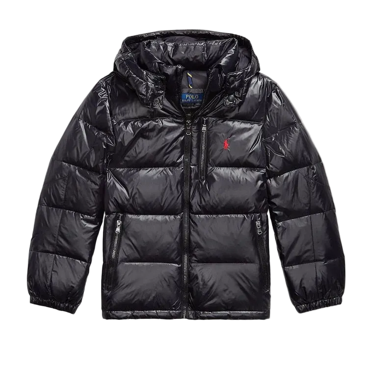 Ralph lauren puffer black glossy