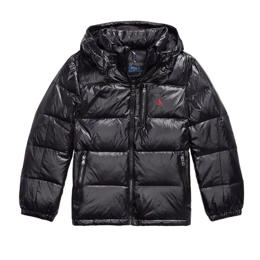 Ralph lauren puffer black glossy
