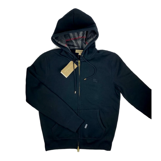 Burberry zip up hoodie black