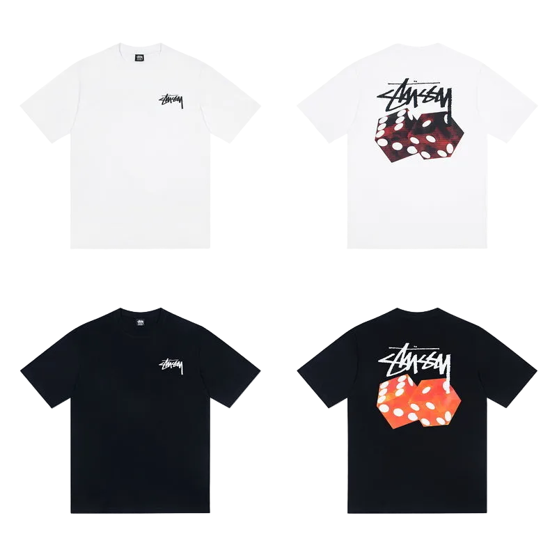Stüssy täringute T-särk mustvalge