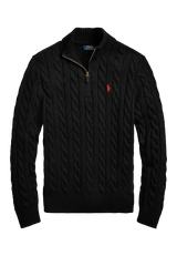 Polo Ralph Lauren CABLE-KNIT QUARTER-ZIP black