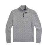 Polo Ralph Lauren CABLE-KNIT QUARTER-ZIP GREY