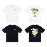 Stüssy lilleline T-särk mustvalge