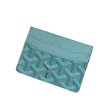 Goyard card holder light blue