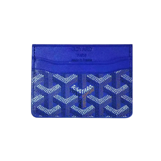 Goyard card holder dark blue