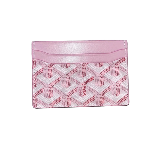 Goyard card holder pink