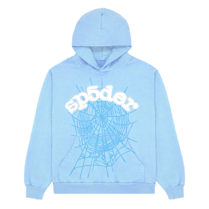 Spider hoodie blue